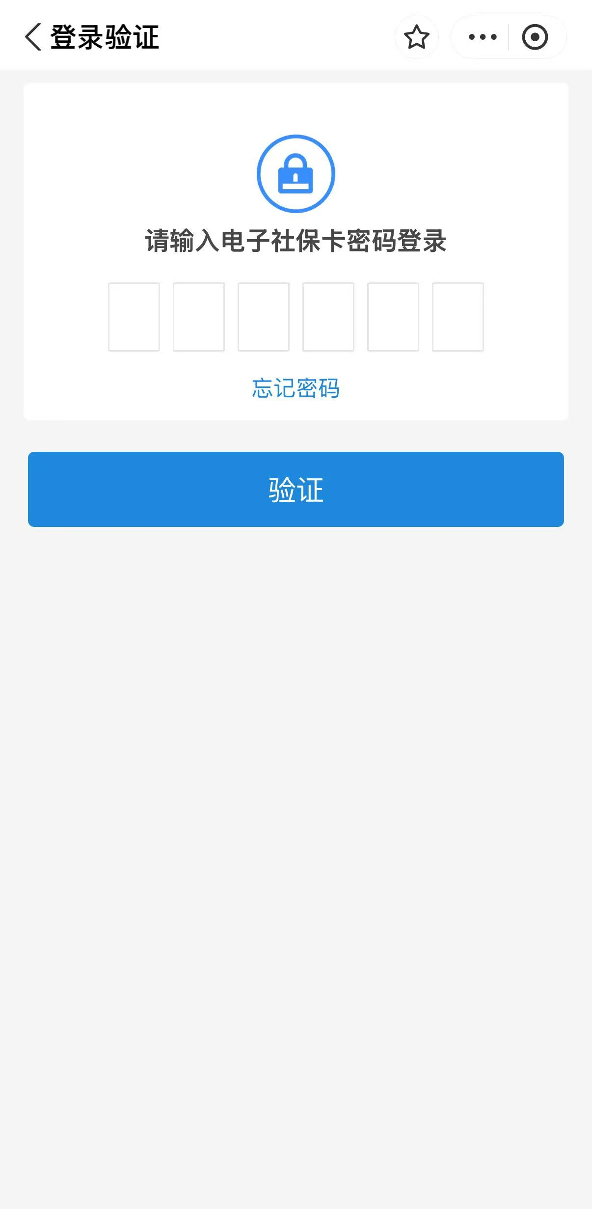 电子社保卡密码验证